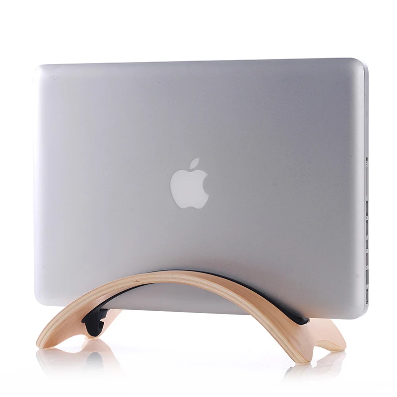 Wooden Vertical Laptop Stand For Apple MacBook Air 2024 2023 15  Pro 14 16 Space-saving Rack  Erected Holder notebook support