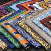 Colorful Mens Pocket Square Multicolor Dot Paisley Classic Wedding Silk Handkerchief Business Jacquard Hanky