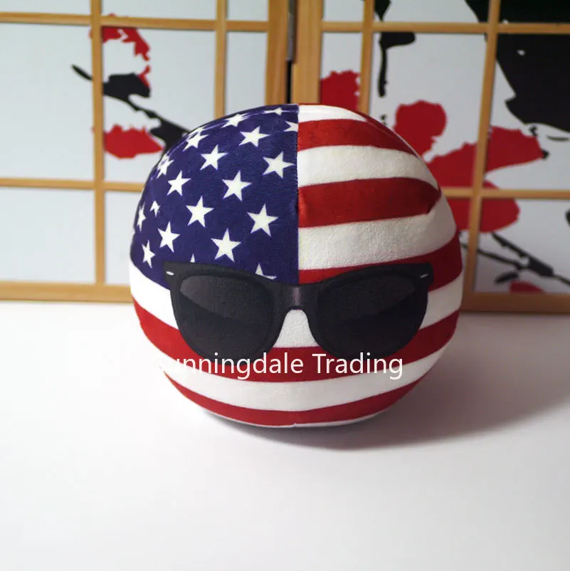 Polandball pluszowa lalka kraje National US RU zabawkowa piłka brazylia portugalia meksyk Countryball piłka nożna Cosplay brelok do kluczy z ozdobą 9cm
