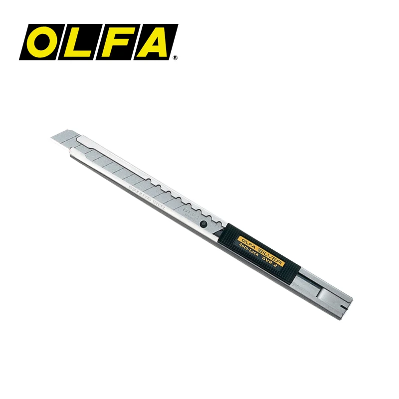 MADE IN JAPAN OLFA 9mm Stainless Steel Auto-Lock Professional Graphics Snap-off Knife SVR-2