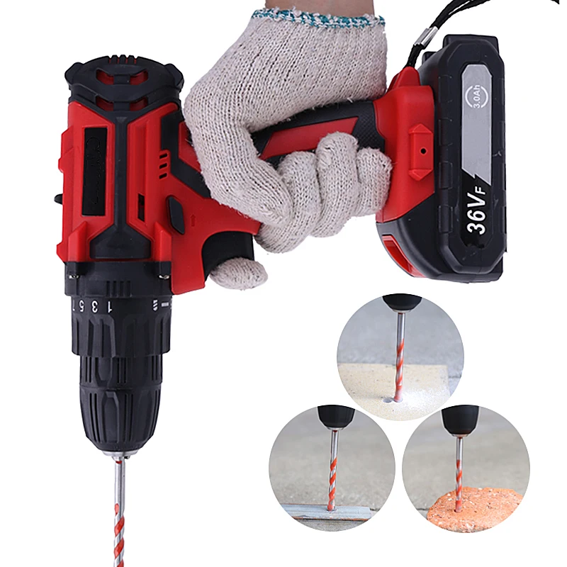 

Бесщеточная электрическая дрель, беспроводная ударная дрель, электрическая отвертка, электроинструмент, электрическая отвертка, дрель для дома «сделай сам», 12 В, 18 в, 36 В