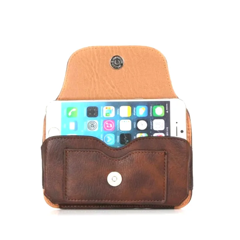 Leather Wallet Phone Belt Clip Case Holder For iPhone 15 14 13 Pro Max 12 11 XR XS SE 7 8 Plus Men Waist Bag Holster Pouch Cover