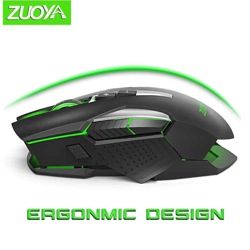 ZUOYA Mouse da gioco DPI regolabile LED luminoso cablato ottico USB Gamer Mouse gioco Mause per PC Computer Laptop professionale