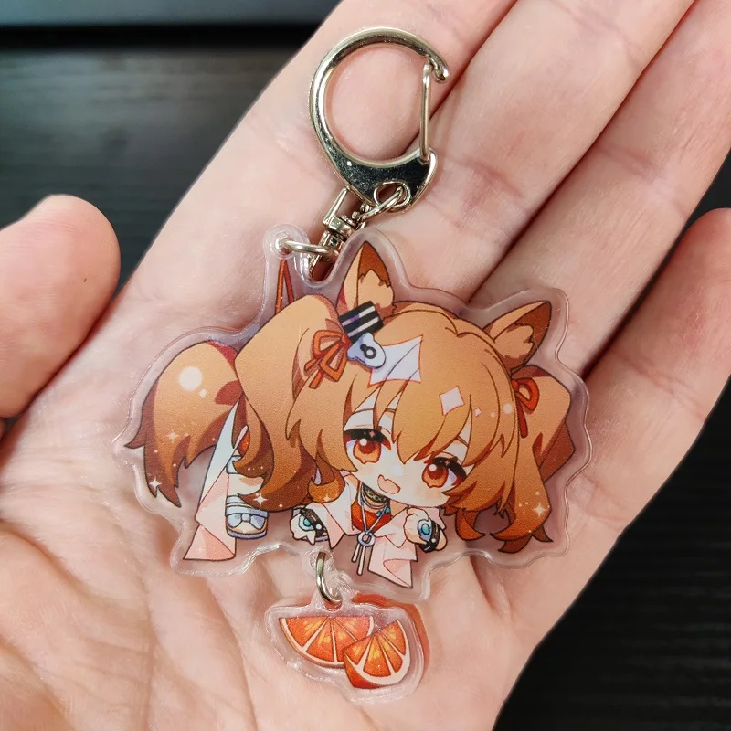 Game Arknights Character New Key Chains Double-Sided High Definition Acrylic Key Rings Cute Backpack Pendants Decor Keychains