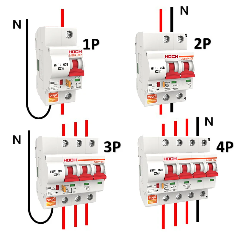 Hoch Tuya Wifi Stroomonderbreker Smart Leven Timer Afstandsbediening Automatische Draadloze Buletooth Interruptor Wifi Schakelaar Fabriek