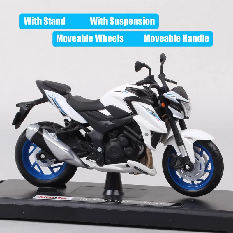 Maisto 1/18 Scale Mini SUZUKI GSX-S750 ABS GSXS750 Bike Model Diecasts & Toy Vehicles Street Motorcycle For Kids Miniature Hobby