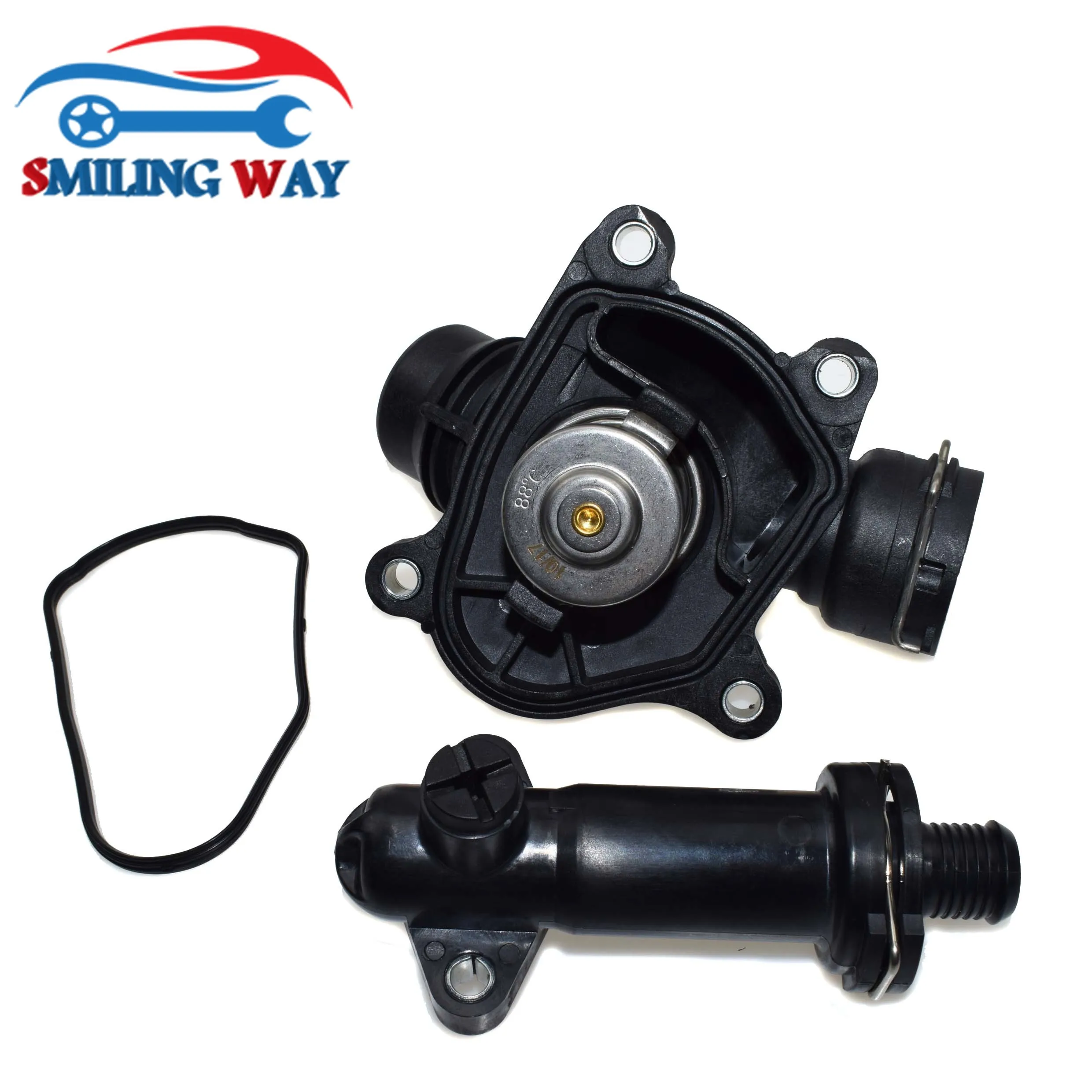 Coolant Thermostat  & Housing Kit 11517787113 & 11717787870 For BMW X3 X5 X6 E87 E91 E46 E90 E83 E70 E71 E53 E91 E92 E93 E61 E60