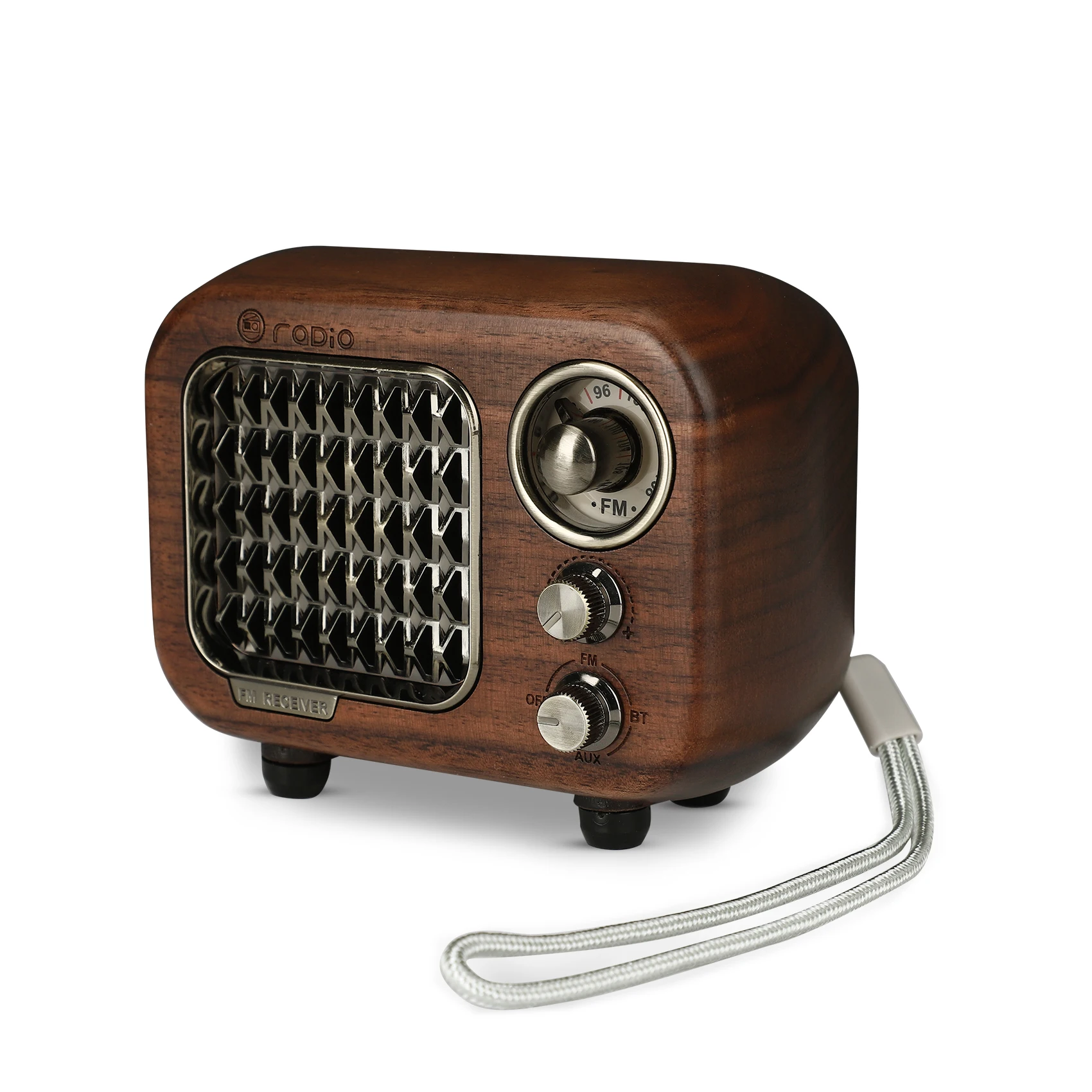 

Старомодный классический ретро портативный FM-радио Bluetooth-динамик с поддержкой TF-карты AUX MP3 музыкальный плеер