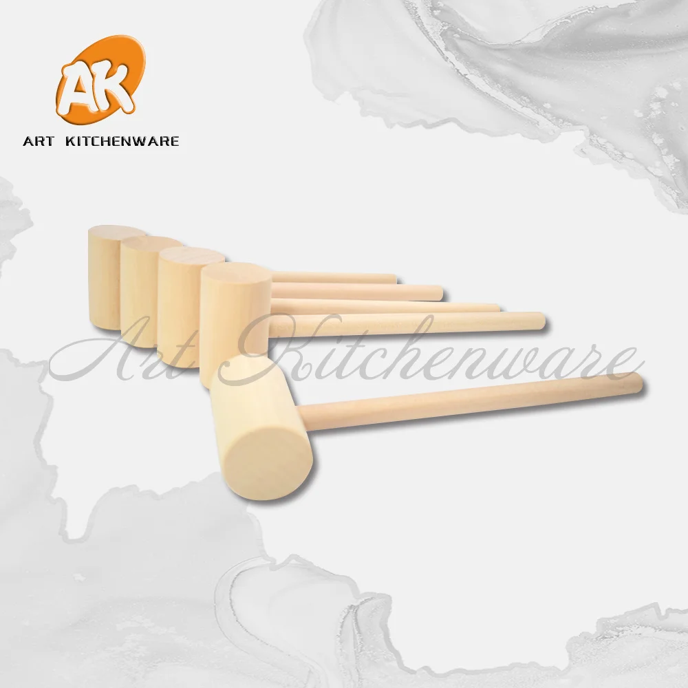 New Arrival 2 Sizes 5/10/20 pcs Wooden Hammer For Cake Mousse Mould Fondant Pastry Decoration Supplies Bakeware