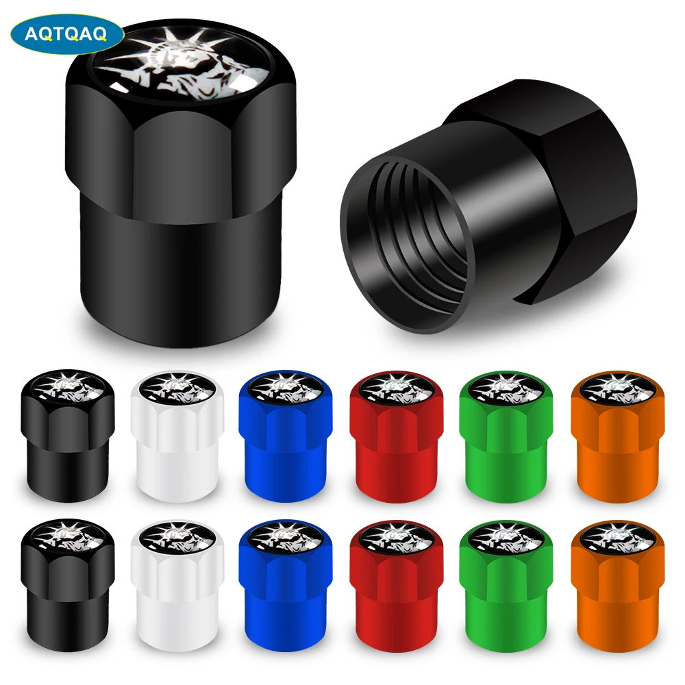 

4Pcs/Set Car Tire Valve Caps Aluminium Alloy/Copper The Statue of Liberty Wheel Tires Tire Stem Air Cap Airtight Covers