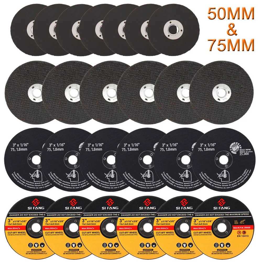 10Pcs 50/75mm Dremel Cutting Discs Resin Saw Blades Cut Off Wheels For Cutting Machine Tool Accessories Abrasive Grinding Disks