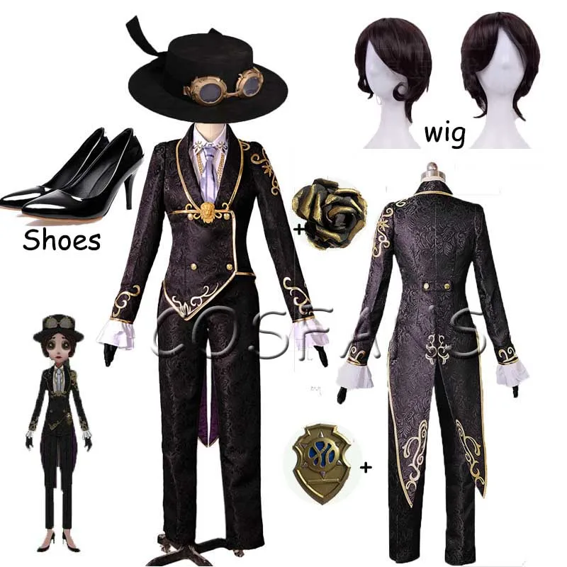 

Game Identity V Cosplay costumes Survivor Mechanic Tracy Reznik Cosplay Costume Puppeteer Skin Cosplay Uniforms Suits wig Shoes