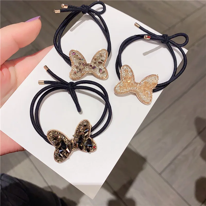 

Fashion Women Twinkle Elastic Hair bands Girl Headband Fashion Rhinestone hairband Hair Accessories Hair Rope Ponytail new years