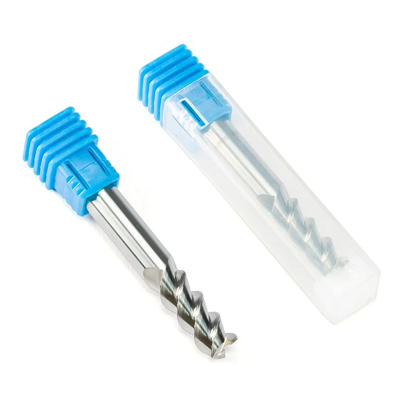 Fresa de alumínio cu cobre 3 pçs grau aaa 3f, lâmina de três flautas hrc55, fresa de corte cnc, ponteiras de roteador shk 8mm x 20mm x 60mm