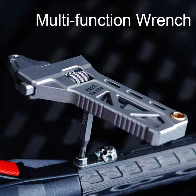 FegveFG Wrench Multifunctional Combination Tool Titanium Alloy Wrench Bottle Opener Gift EDC