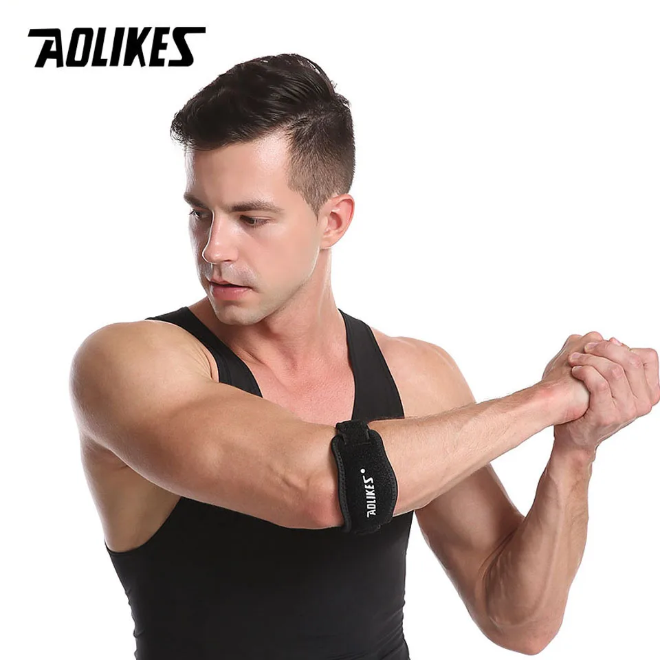 AOLIKES 1PCS Adjustable Elbow Support Basketball Golf Elbow Support Strap Elbow Pads Lateral Pain Syndrome Epicondylitis Braces