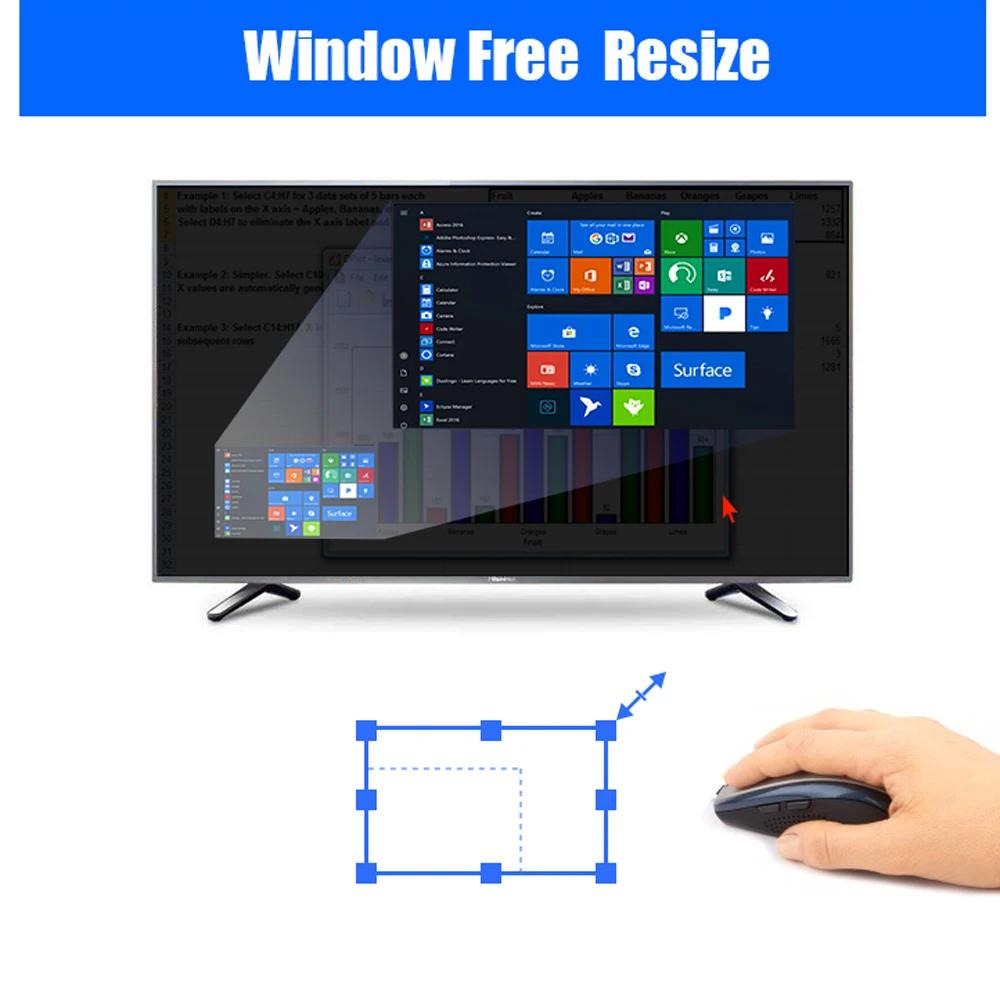 MiraBox HSV585 2x1 bezproblemowy przełącznik HDMI 4K PIP multi-viewer wsparcie okno darmowe zmiana rozmiaru i Drap & Drop ekstraktor Audio