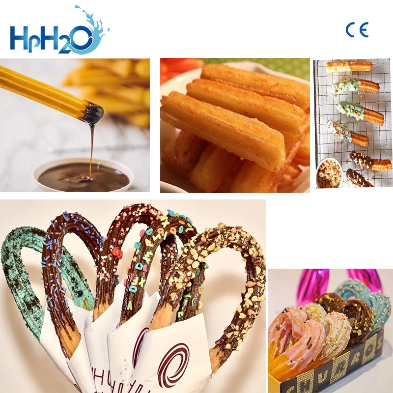 Commercial CE ได้รับการอนุมัติ Churros อุปกรณ์เบเกอรี่ Commercial เครื่องทำวาฟเฟิลสเปน Churros วาฟเฟิลกรวยเครื่องวาฟเฟิลเหล็กแผ่น