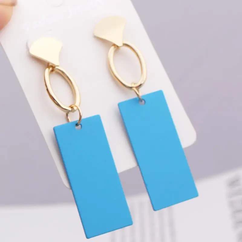 2019 Vintage Earrings Large for Women Statement Earrings Geometric Golden Color Metal Pendant Earrings Trend Fashion Jewelry