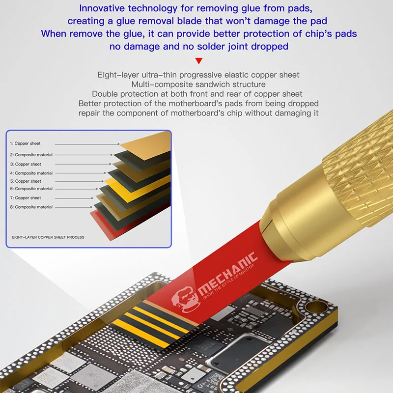 Mechanic Red Blade Glue Removal CPU Knife Not Hurt Hands Scraper for Phone Hard Disk A8 A9 A12 A13 Repair Good as Fonekong