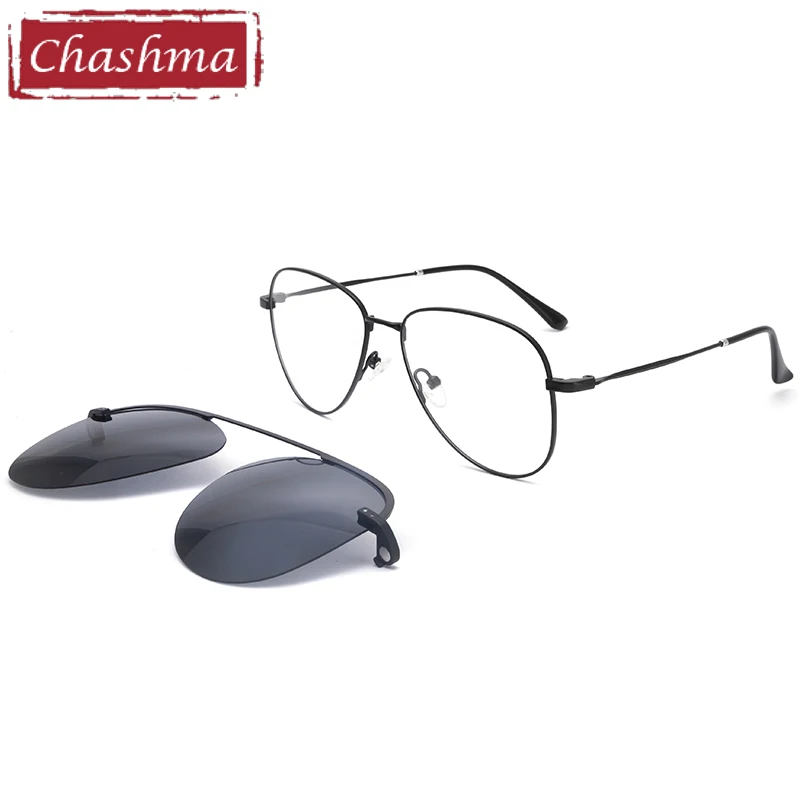 

Chashma Polarized Prescription Glasses Frame Men Sunglasses Clip on Lenses Magnet Eyewear for Recipe Classic Design Eyeglasses