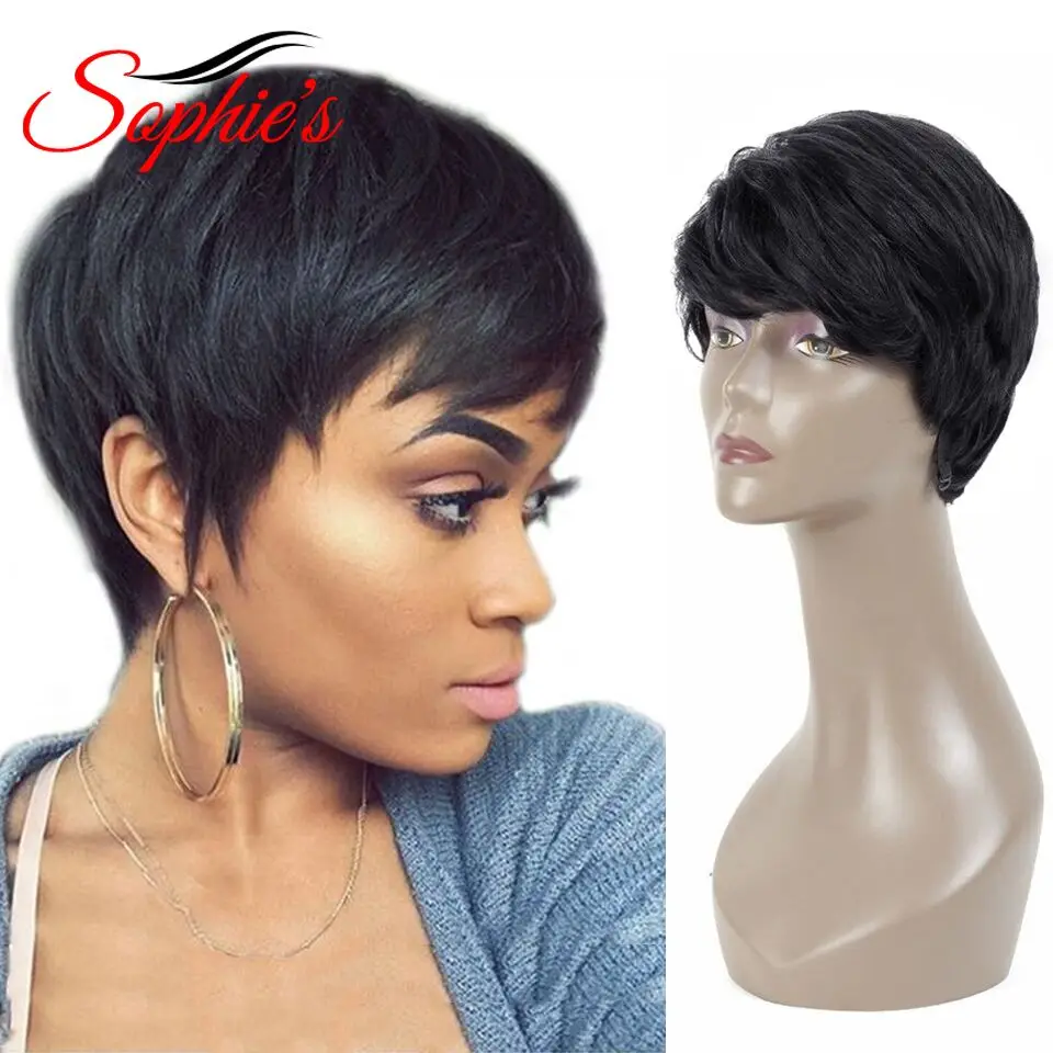 Sophie's Short Human Hair Wigs For Women Natural Wave Wigs 4