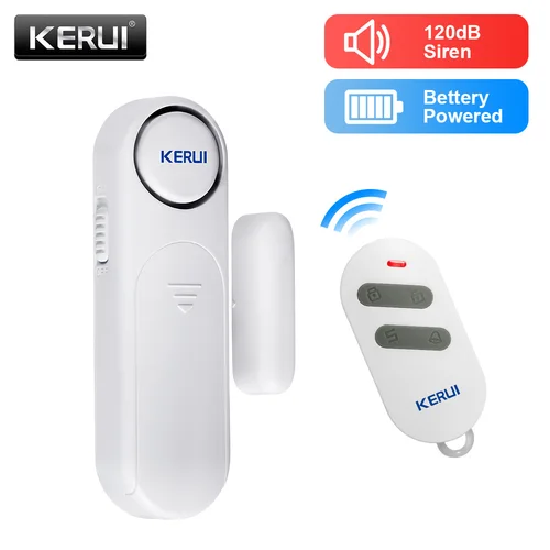 KERUI D121 alarma inalámbrica con Sensor magnético para puerta y ventana 120dB antirrobo detectores de Control remoto de 300 pies sistema de alarma de seguridad para el hogar