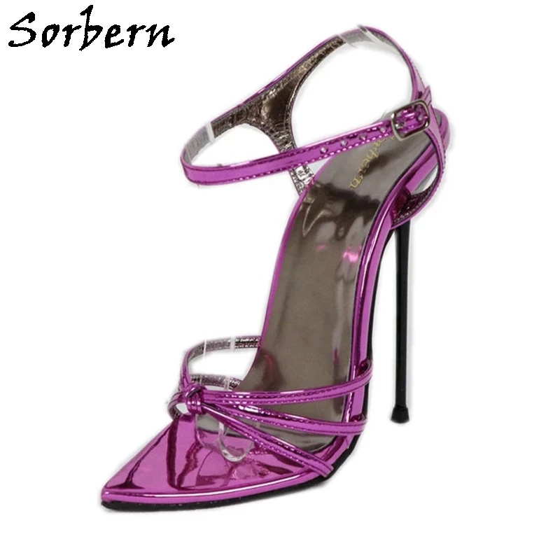 Sorbern Sexy 14Cm 16cm sandali con tacco a spillo in acciaio per le donne Night Club scarpe da ballo sandali con tacco alto taglia cinese 35-50