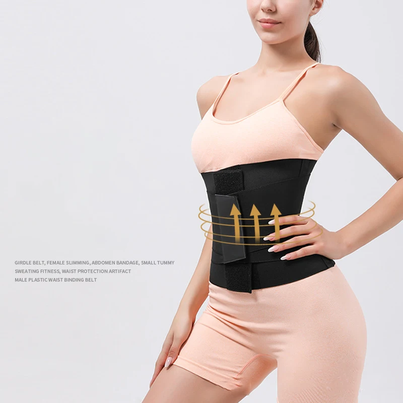 Black Adjustable Waist Trainer Belt Fitness Sport Waist Support Body Shaper Exercise Sweat Waistband Elastic Lumbar Corset Women