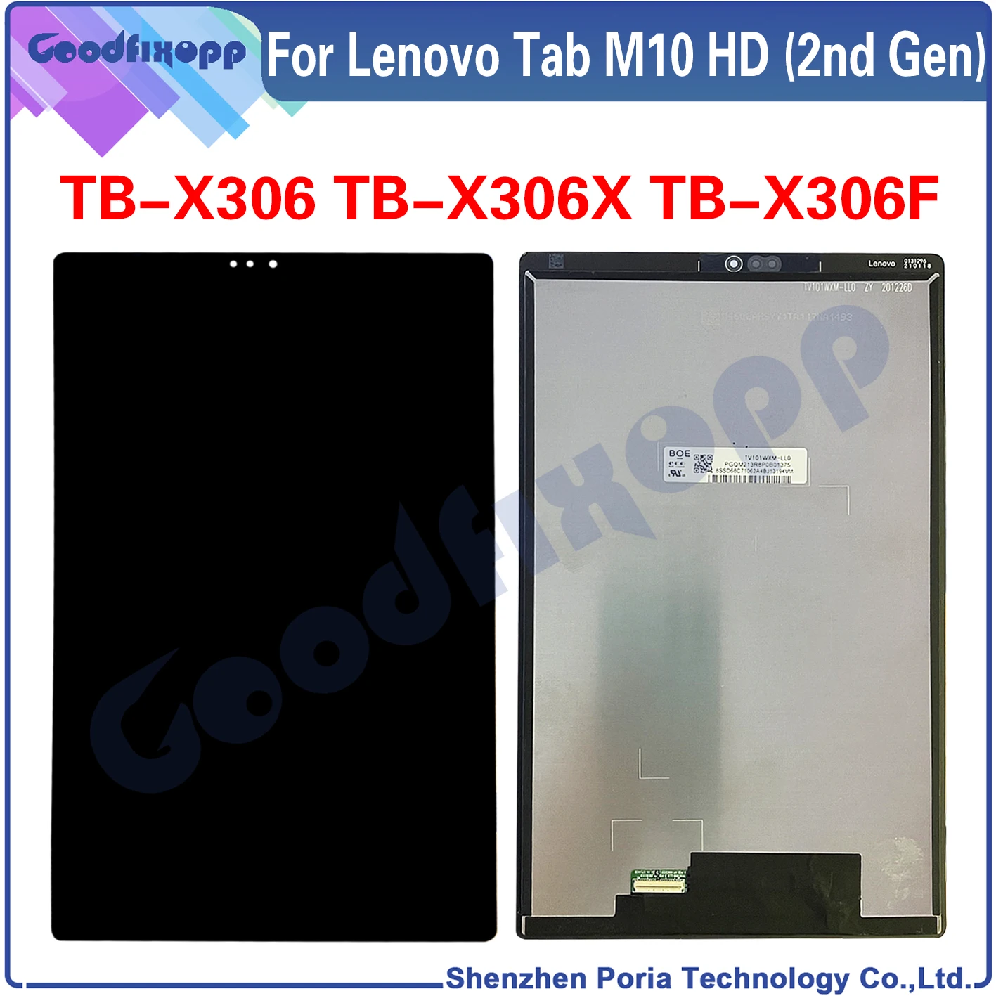 For Lenovo Tab M10 HD 2nd Gen TB-X306F TB-X306X TB-X306 TB X306 LCD Display Touch Screen Digitizer Assembly Replacement