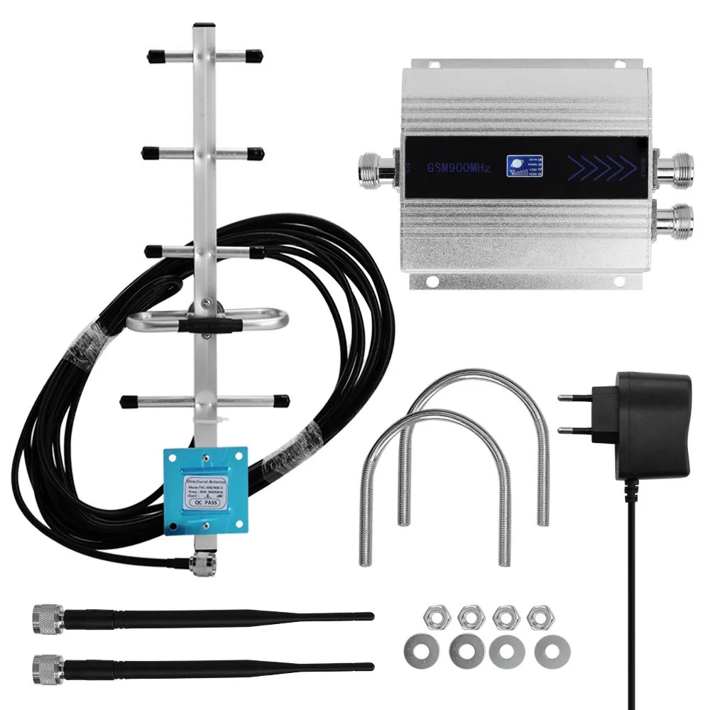 

LCD GSM900MHz Double-end Mobile Phone Signal Booster Cell Phone Signal Repeater Signal Amplifier Set with Yagi Antenna