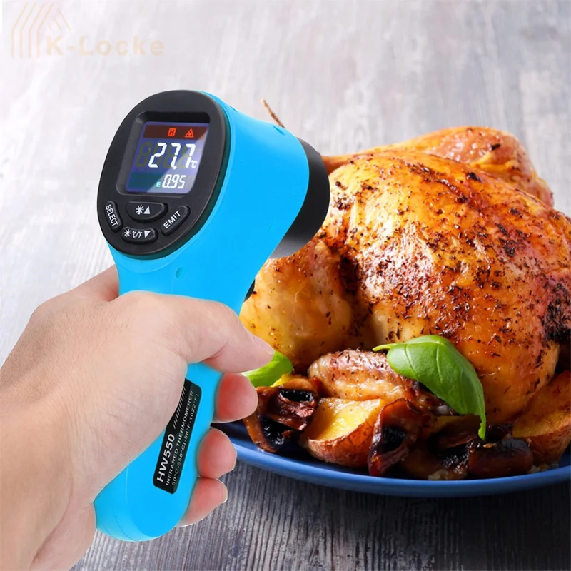 Handheld Digital LED Infrared Thermometer Non-contact Temperature Meter Gun Industrial Outdoor Laser Pyrometer IR Thermometer