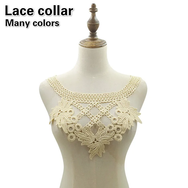 Exquisite Water-soluble Embroidery Lace Collar Ladies Cheongsam Pajamas Applique Passion Sexy Underwear DIY Decorative Fabric