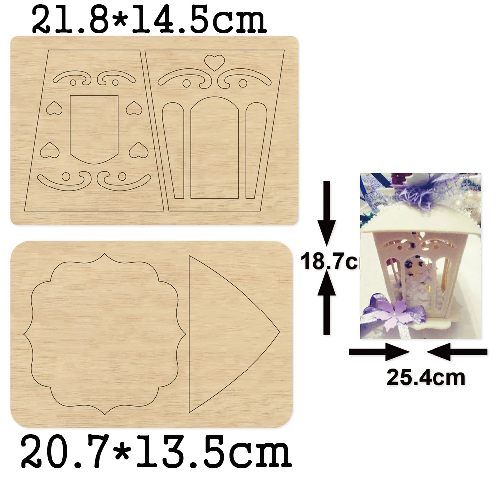 2Pcs โคมไฟกล่องชุดตัด Dies 2021ใหม่ Die Cut & ไม้ตายเหมาะสำหรับทั่วไป Die ตัดเครื่องในตลาด