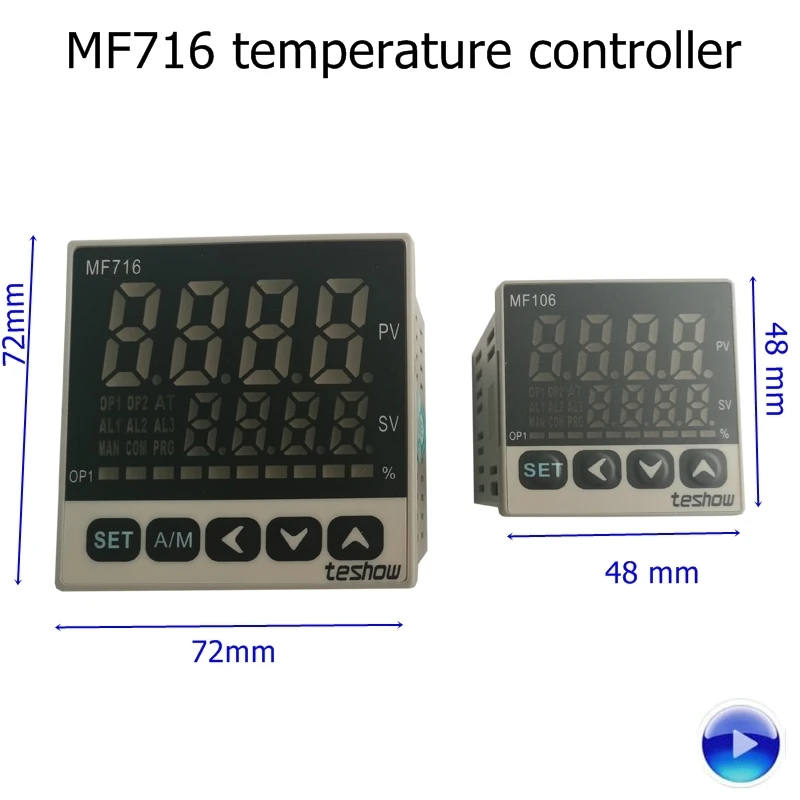 

2 pcs MF716 MF716-621 K type 72x72 electronic digital temperature controller