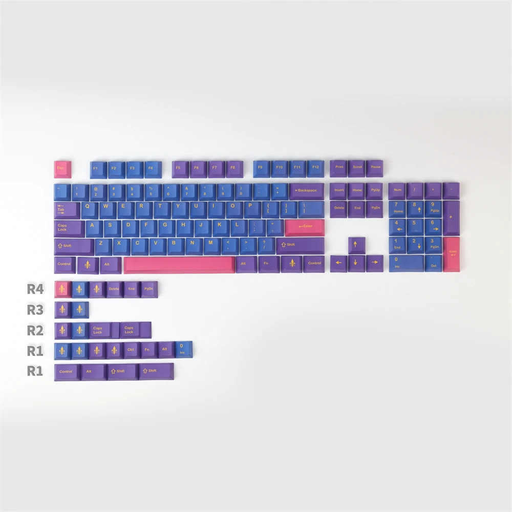 

125 Keys Set GMK Iris Keycap PBT 5 Sides Dye Sublimation Keycaps Cherry Profile Key Cap With 1.75U 2U Shift 1.5U Ctrl Alt