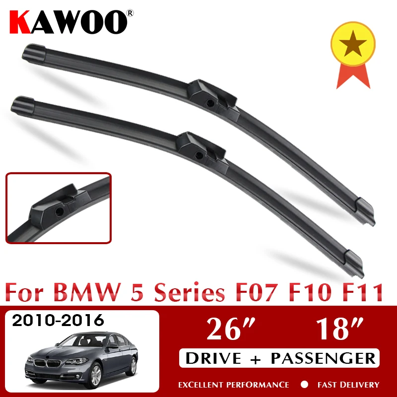 KAWOO Car Wiper Blades For BMW 5 Series F07 F10 F11 October 2010 - Nov. 2016 Windshield Windscreen Window 26