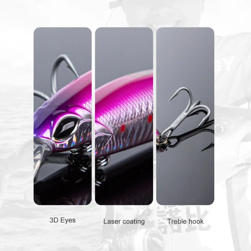 NOEBY Jerkbait Minnow – Wobbler hundimiento 110mm para lubina - imagen 3