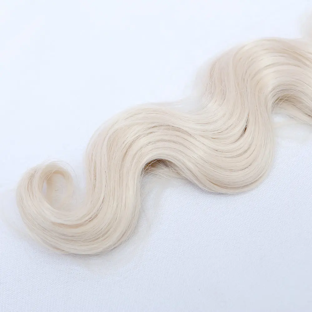 Mèches de cheveux blonds 613 en Fiber résistante à la chaleur pour femmes blanches, mèches de cheveux plus longues, Body Wave, 100g, 28 pouces