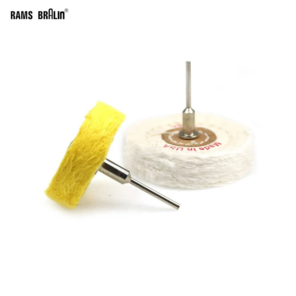 1 piece 3mm Shaft Mounted Flap Cotton Cloth Buffing Wheel for Jewelry Metal Mirror Polishing Mini Drill Rotary Power Tools