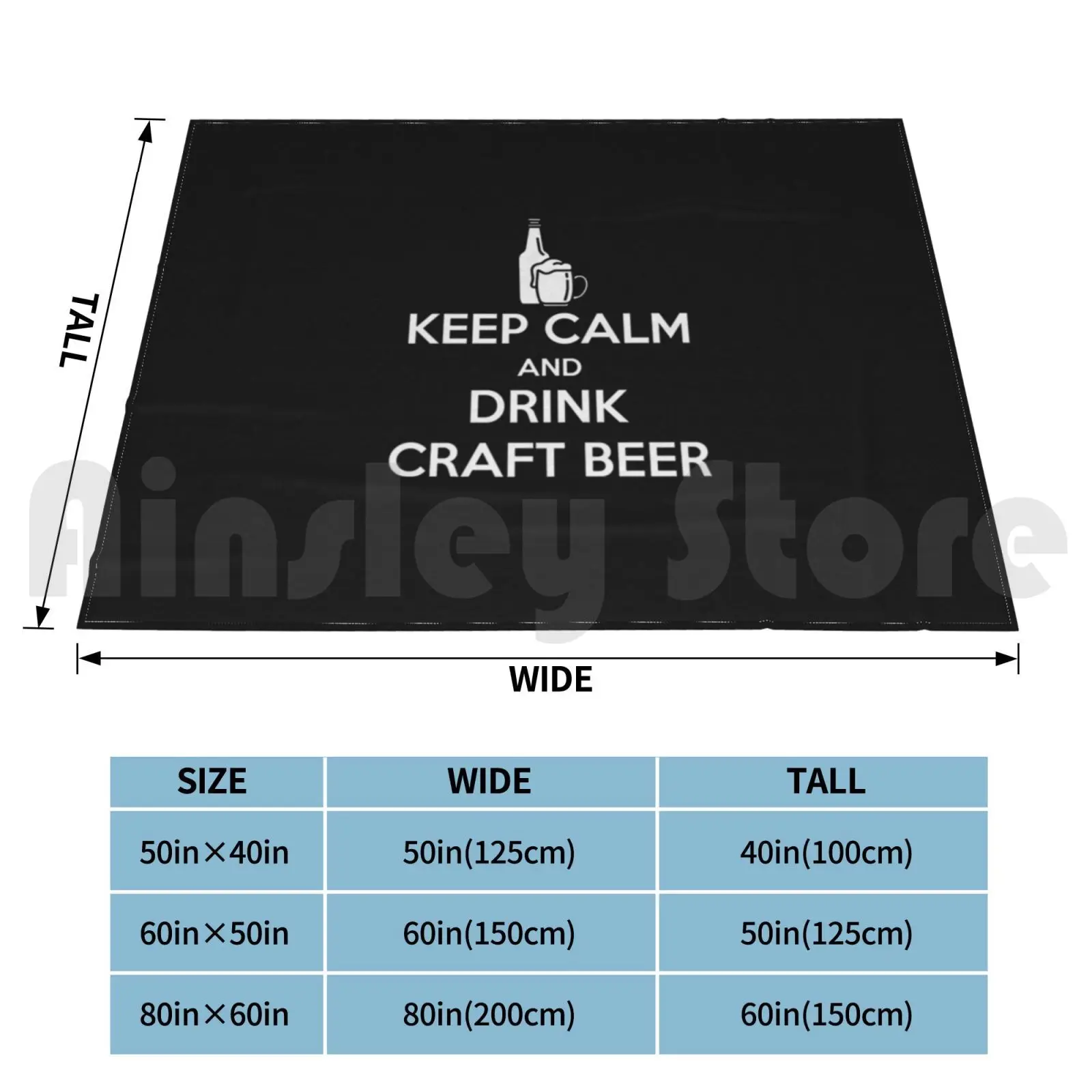 Keep Calm Drink Beer Ipa Hoppy Home Brew Gift Idea Blanket Super Soft Warm Light Thin Beer Drinking Oktoberfest Beer