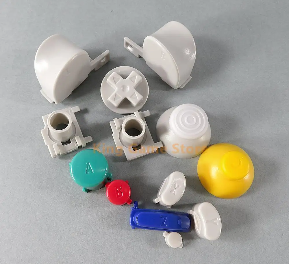 

60sets Colorful Full Set Button Keys ABXY Z Keypads L R Buttons Mushroom Cap For Nintend Gamecube NGC Game Controller