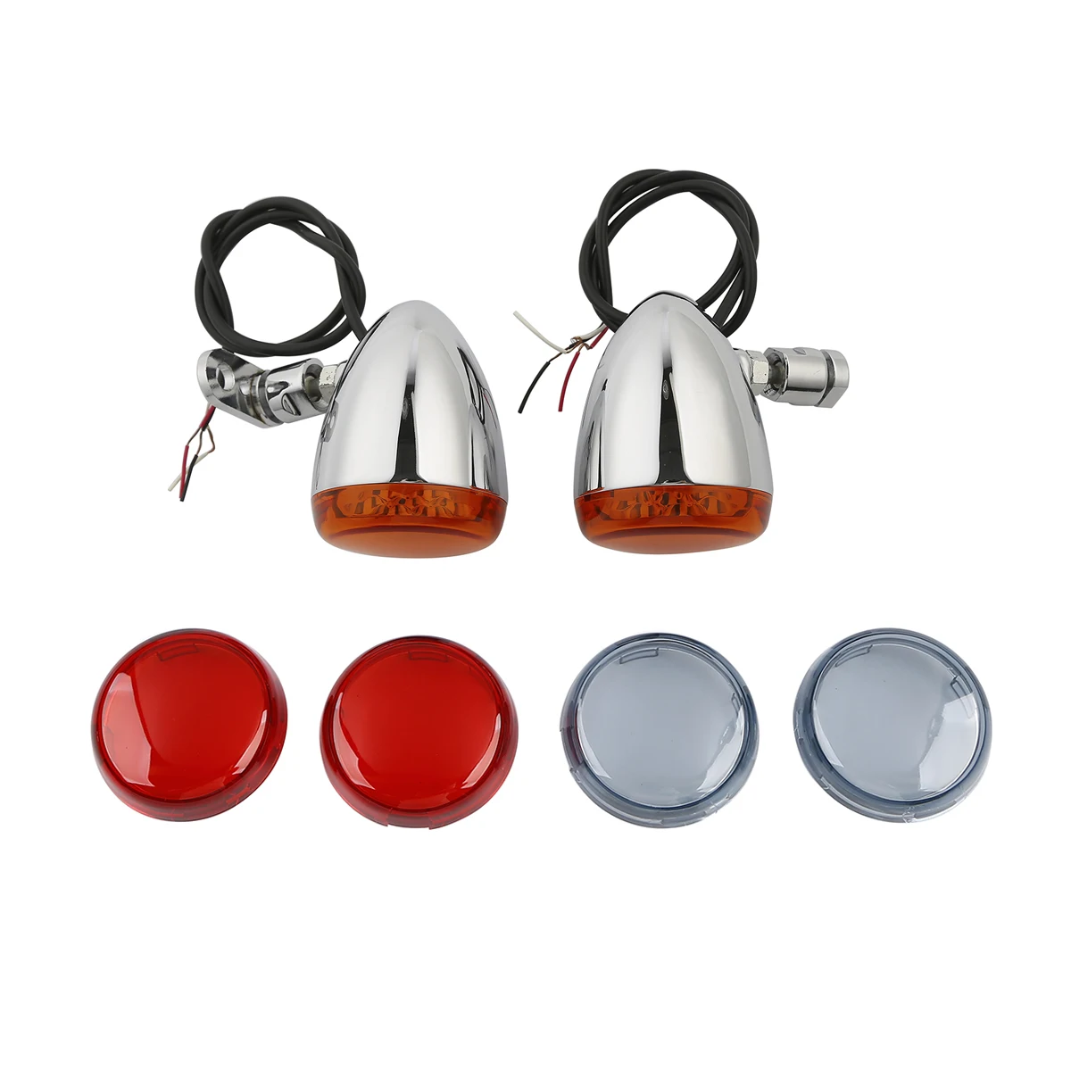 

Motorcycle Turn Signals Lights with Bracket For Harley Softail Dyna Super Glide Fat Bob FXDF Custom