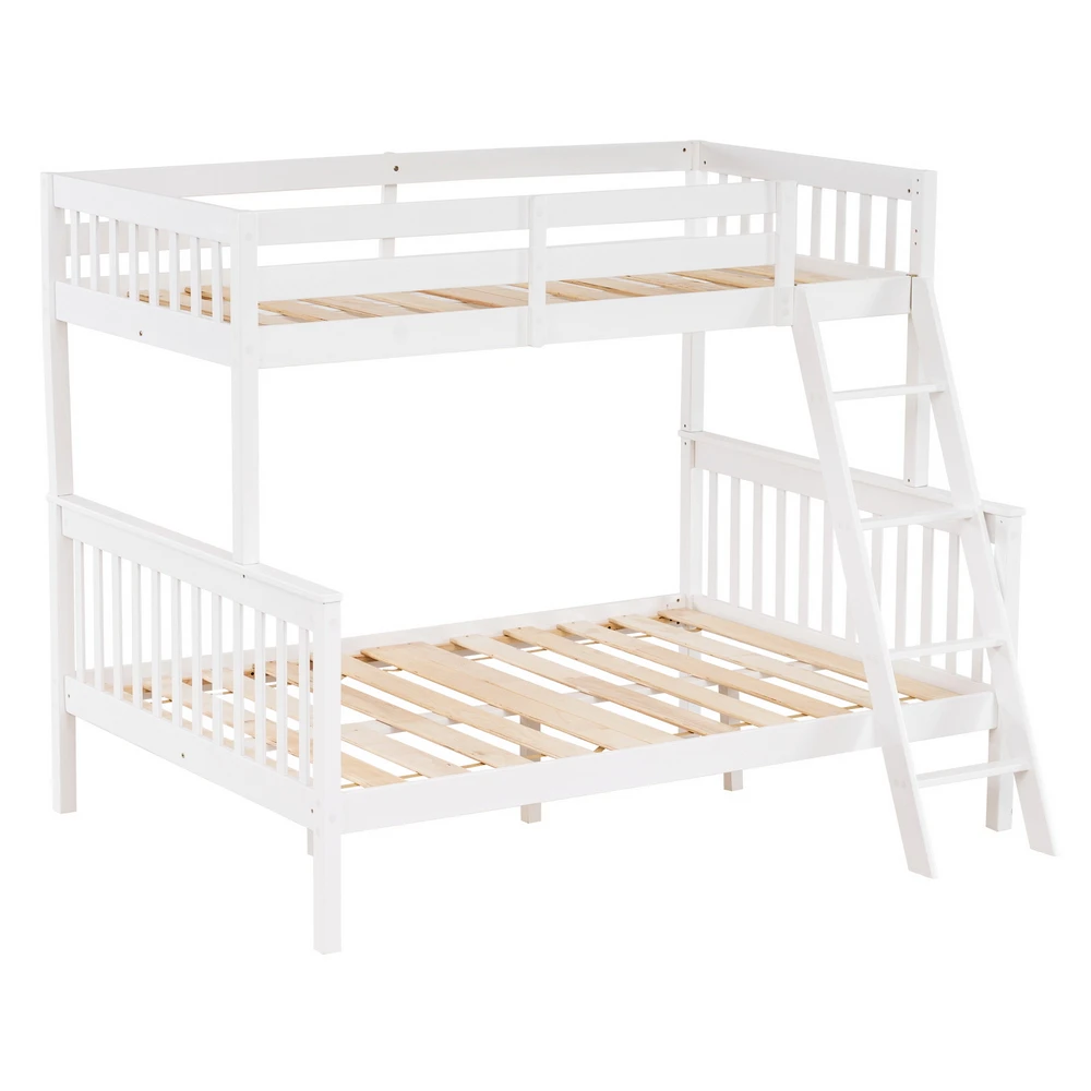 Pine High Tall Mother and Child Bed High and low bed Bunk bed  Vertical Straight Headboard 65 