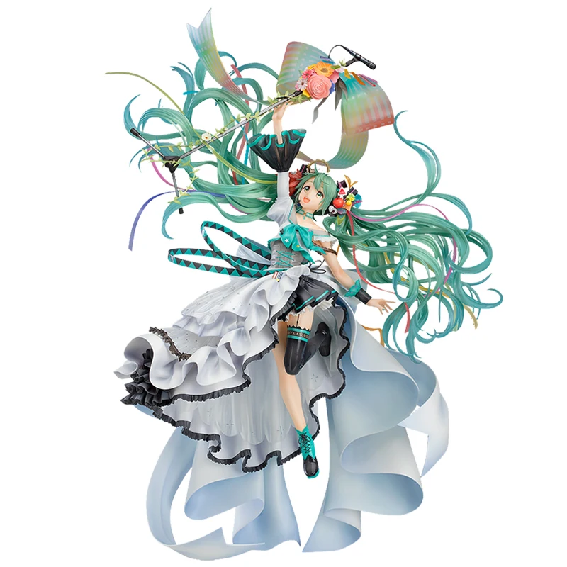 

Anime Original GSC Hatsune Miku Figure 10Th Anniversary Memorial Dress 43Cm PVC Figurine Model Toys for Boys Girls Gift