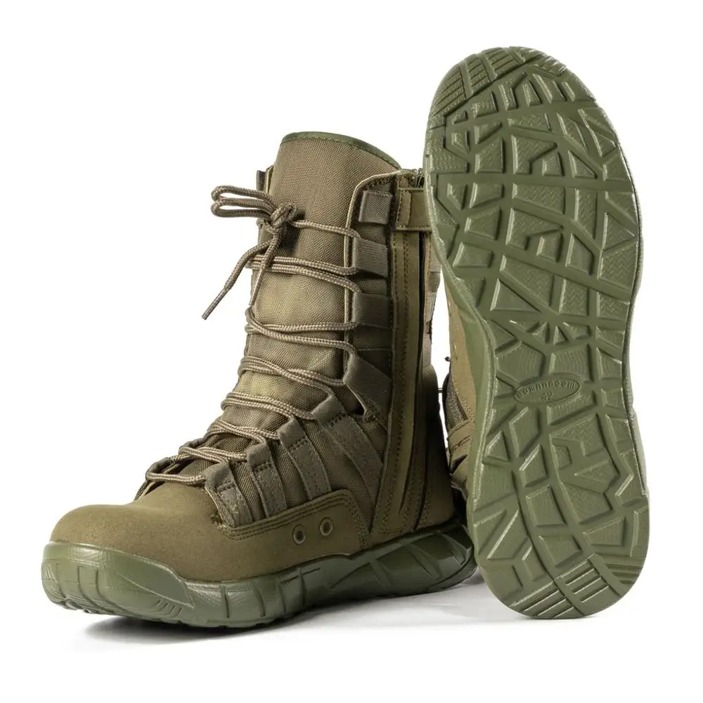 Combat Boot Men Women Climbing Training Lightweight Tactical Boots Outdoor Hiking Breathable Mesh Army Shoes 4.5