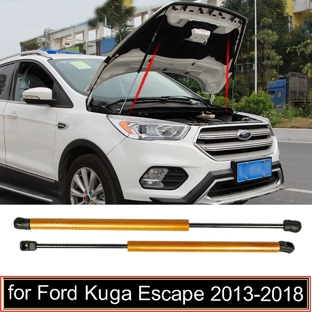 Dla Ford Kuga Ford Escape 2013-2018 Przednia maska silnika Modyfikacja amortyzatorów gazowych Sprężyny wspomagające amortyzator hydrauliczny Pręty tłokowe