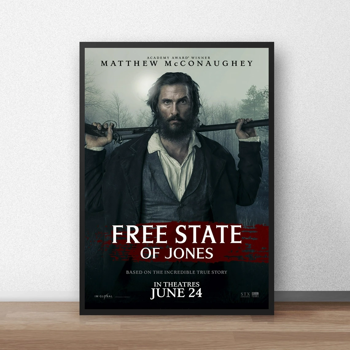 

Free State Of Jones, классический кинопостер, холст, печать, украшение для дома, настенная живопись (без рамки)