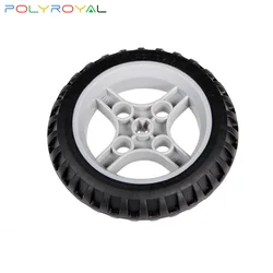 Building Blocks Technicalalal DIY al Parts Moc 53x15mm Tire Off-road Leather wheel Compatible Assembles Particles