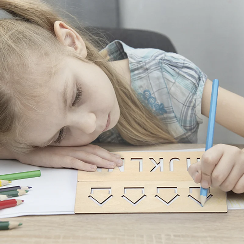 Juguete educativo de madera Montessori para niños, aprendizaje temprano de palabras, ortografía, letras, números, ranura, tablero de práctica,